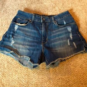 Size 8 high waisted ripped jean shorts